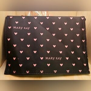 Mary Kay Black and Pink Heart Travel Cosmetic Bag New